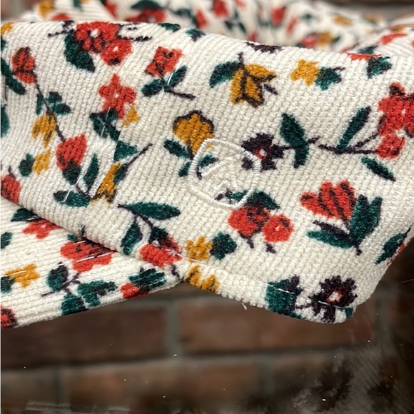 Corduroy Floral Hat Coal - Picture 2 of 3